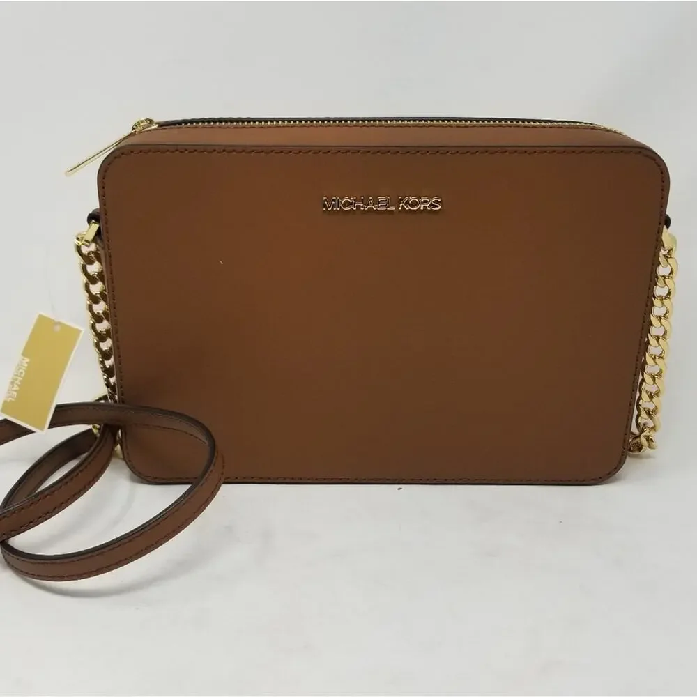 Michael Kors Brown Leather Crossbody Shoulder Bag‎